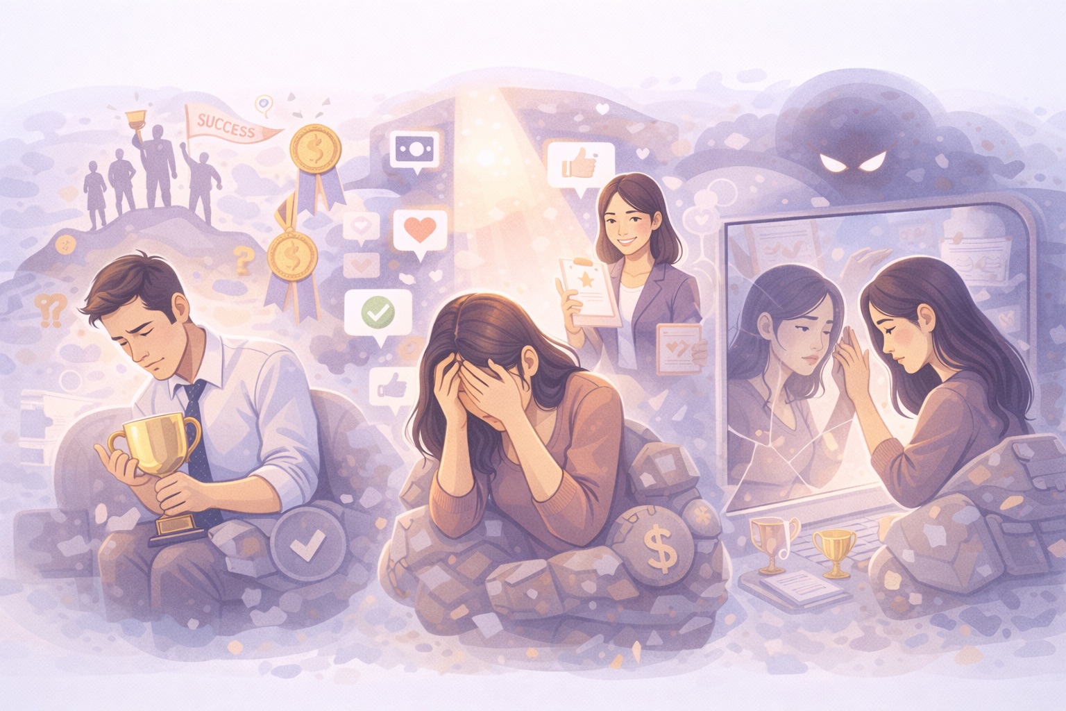 Abstract illustration representing identity struggles